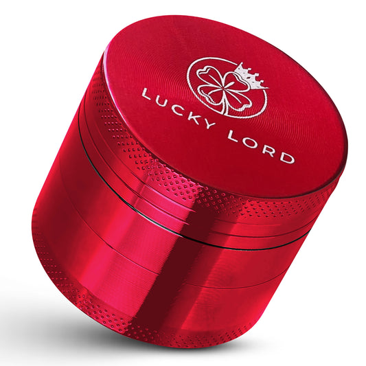 Lucky Lord Spice Herb Tobacco Grinder 1.5 Inch 4 Piece Crusher Aluminum Grinder